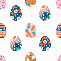 Easter Eggs Pattern Design. Design for fabric, textiles, wallpaper, packaging	