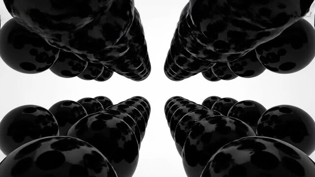 Black Skull 3D Animation Loop Video.