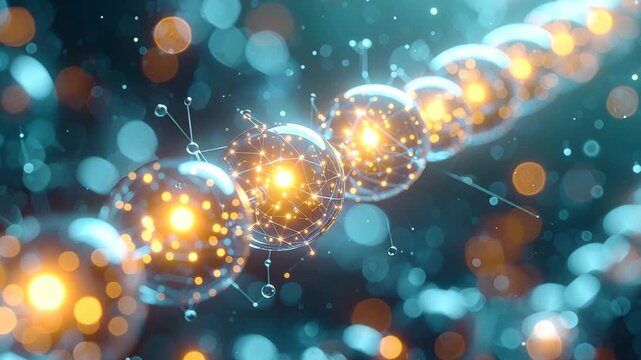 Digital Chain Network: An abstract view of digital chain network, symbolizing interconnectedness, data security, and the future of technology