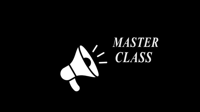 Master Announcement Megaphone White on Black Background master megaphone
