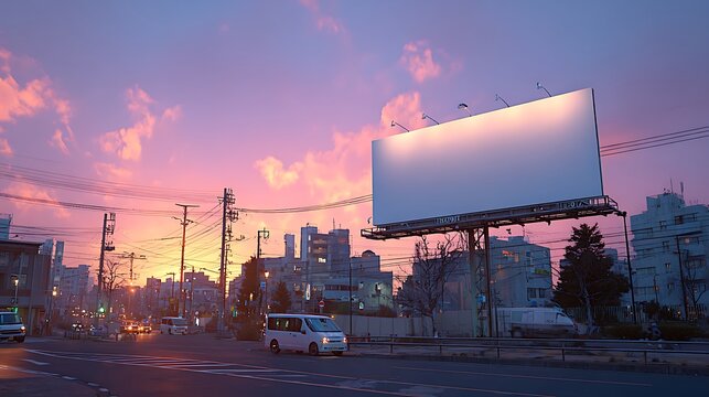 High rooftop advertising billboard mockup pictures