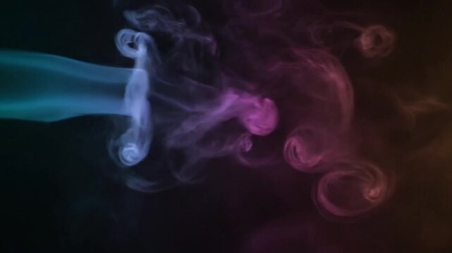 Color-rich smoke spiral effect designed for seamless looping motion backgrounds and transitions.