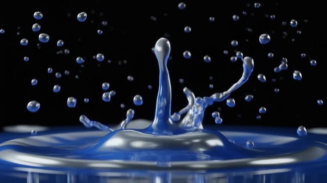 Metallic Liquid Energy Splash Effect