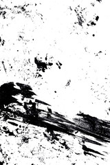 Obraz premium The abstract texture of black acrylic paint isolated on transparent background.