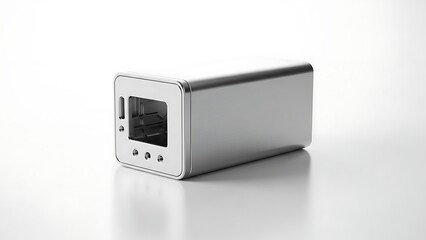Silver Portable Power Bank with Screen.