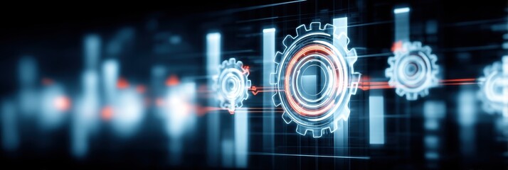 Fototapeta premium Innovationstrategy confidence builds as research supports development and prototyping testing iteration and improvement