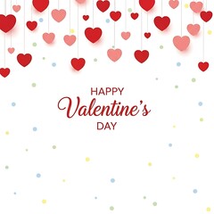 Colorful hearts celebration for a joyful valentine's day greeting card design