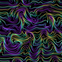 Neon Electric Wire Glow Seamless pattern