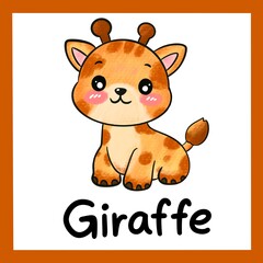 FLASHCARDS,animal, cartoon, cute, illustration, art