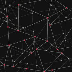 Dark Cyber Network Seamless pattern