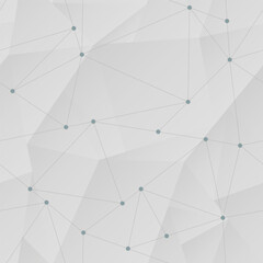 Light Grey Polygon Network Seamless pattern