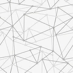 White Blueprint Geometry Seamless pattern