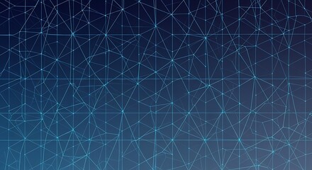 Obraz premium Abstract blue background with interconnected lines and nodes in a futuristic digital design style conveying technology and innovation