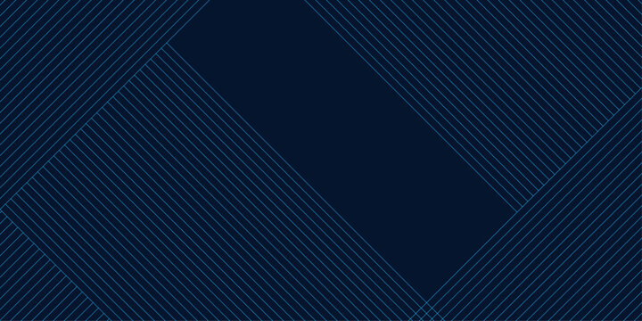 Dark blue technology background with diagonal parallel lines forming a central diamond shape frame design