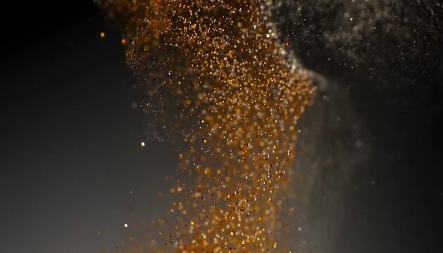 abstract gold and silver dust background introductory video