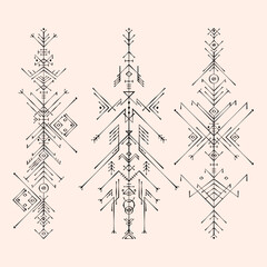 Sacred Tattoo Style Vector Collection