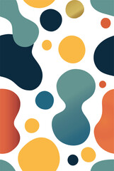 Abstract Colorful Geometric Circles Pattern with Gradient Modern Wallpaper Vector Background