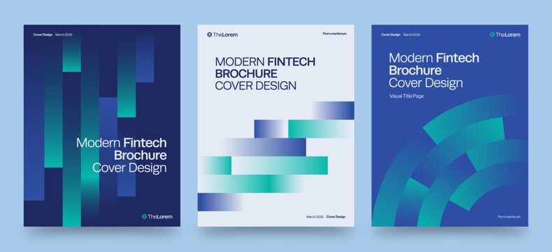 Creative Brochure Cover Template with Modern Gradients for Minimalist Corporate Front Page Designs