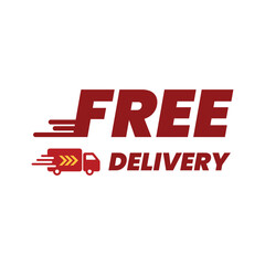 Left Aligned Free Delivery Wordmark With Truck