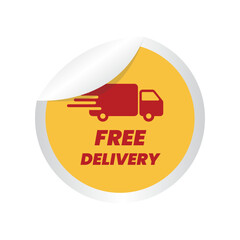 Peel Sticker Free Delivery With Truck