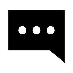 black chat message icon