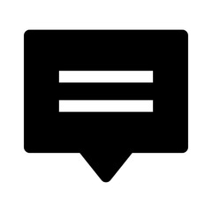 black talk message Bubble chat icon