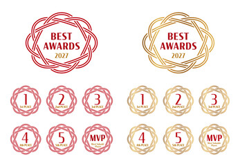 水引のフレーム、和風ベストアワード・ロゴ