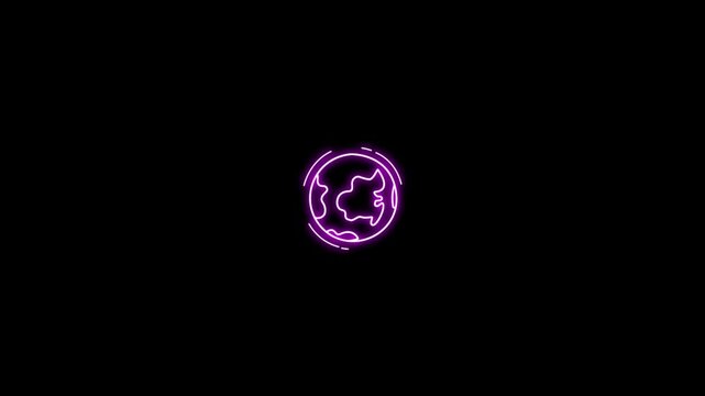 Futuristic Earth Hologram Digital Globe with Glowing Blue Grid, Neon Technology World Map Visualization, Modern Virtual Global Network Background 4K Animation