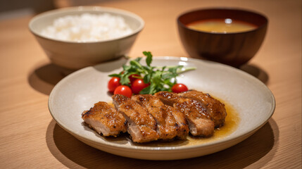 DISH OF MARINATED CHICKEN WITH HERBS