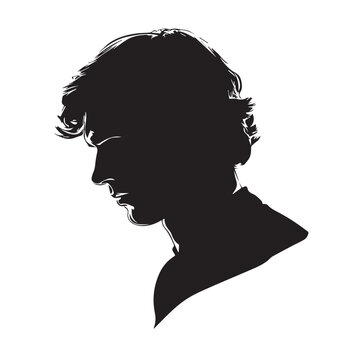 Antoine Lavoisier silhouette, high quality vector.