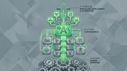 Mindful Gardening and Sustainable Growth Illustration