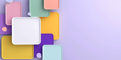 Colorful overlapping rounded rectangles abstract