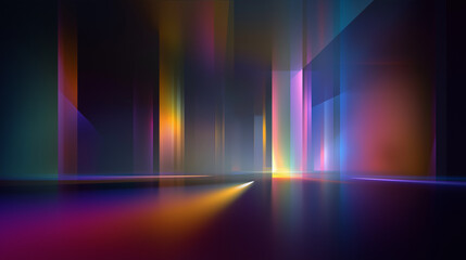 Abstract colorful light reflections