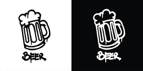 Graffiti Beer logo vector design