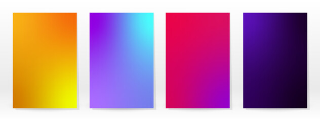 Obraz premium Minimal Poster. Pastel Soft. Rainbow Gradient Set. Graphic Color Background. Blurred Mesh Texture. Vector Modern Banner. Abstract Bright Wallpaper. Gradient Technology Cover. Mobile Template Design.