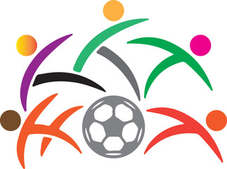 Obraz premium Football art on white background.