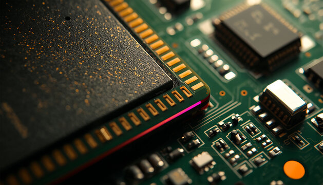 BGAはんだボールのリフロー痕を斜光で可視化したマクロ検査風写真