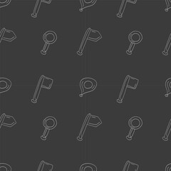 hand drawn map pins sign location seamless pattern background