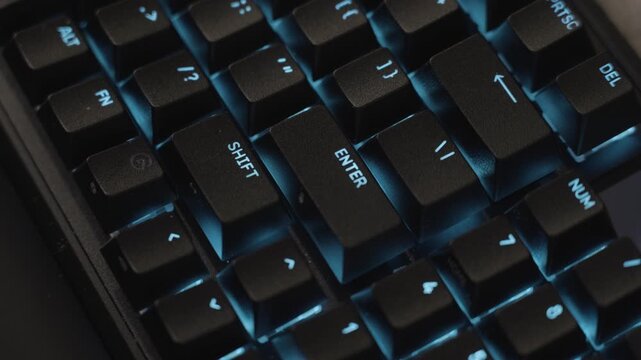 New caps installed on an RGB keyboard.