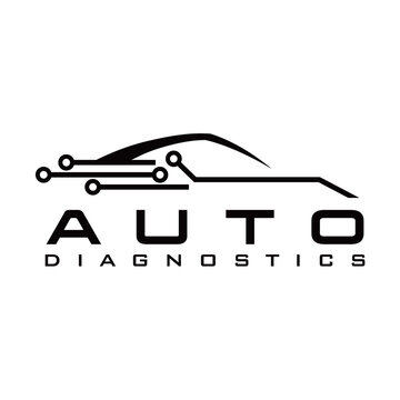 Minimalist automotive line logo featuring a sleek continuous curved line forming a stylized car silhouette, expressing speed, luxury, and modern elegance, isolated on white background.