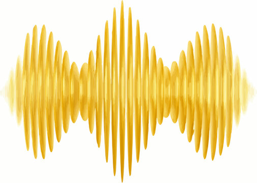 Vibrant Audio Wave: Golden Chime Euphony