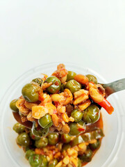 Traditional West Java Spicy Oncom and Leunca