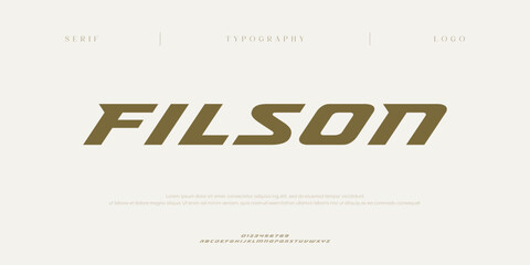 Filson, Creative digital minimal modern logo alphabet fonts. Typography minimalist urban sana serif digital fashion future creative logos fonts. vector illustration  © Covecave