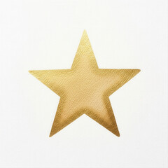 Obraz premium Golden star charm necklace design isolated on a white background, featuring a textured finish and minimalist style ideal for elegant jewelry collections