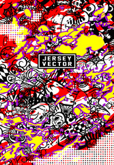 RED ABSTRACT DOODLES BACKGROU...