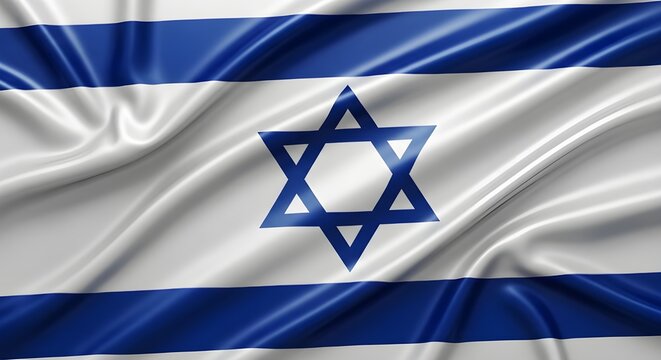 The flag of israel with blue star of david