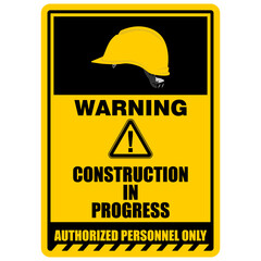 WARNING, Construction in progress, sign vector