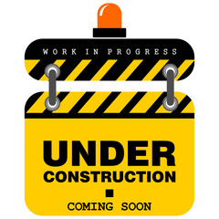 WARNING, Construction in progress, sign vector