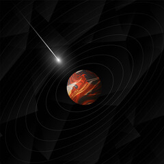 Dotted Orbit Space Abstract illustration