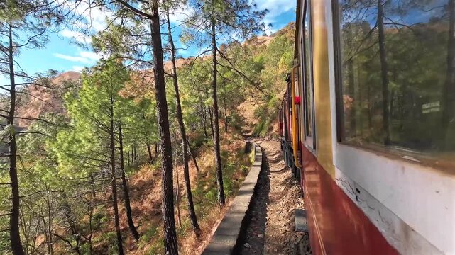 Travel on the narrow gauge toy train between Kalka and Shimla. The Kalka to Shimla toy train is a historic UNESCO World Heritage site since 2008.